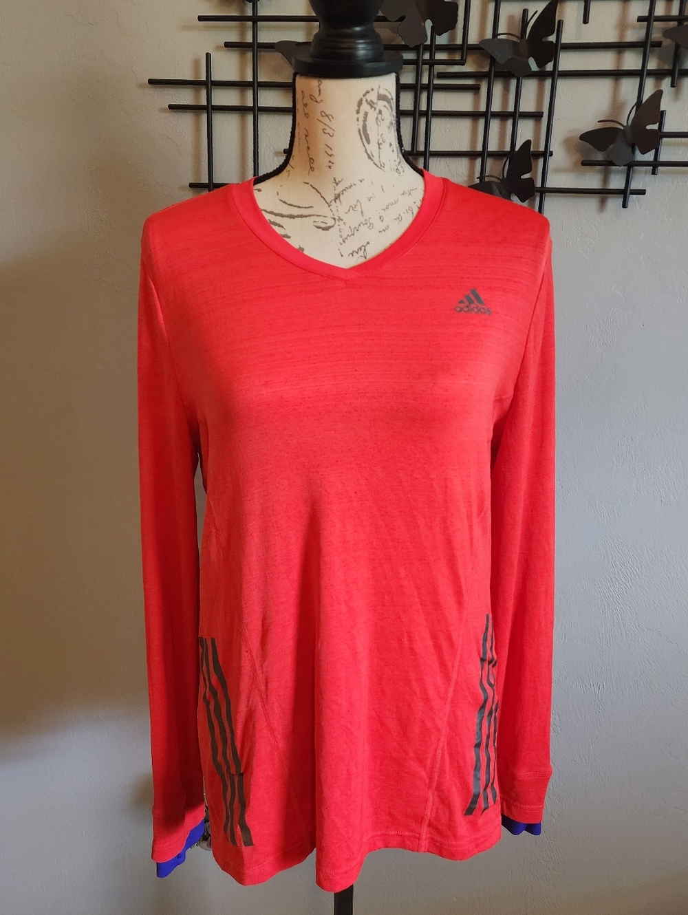 Adidas Red Long Sleeve Shirt